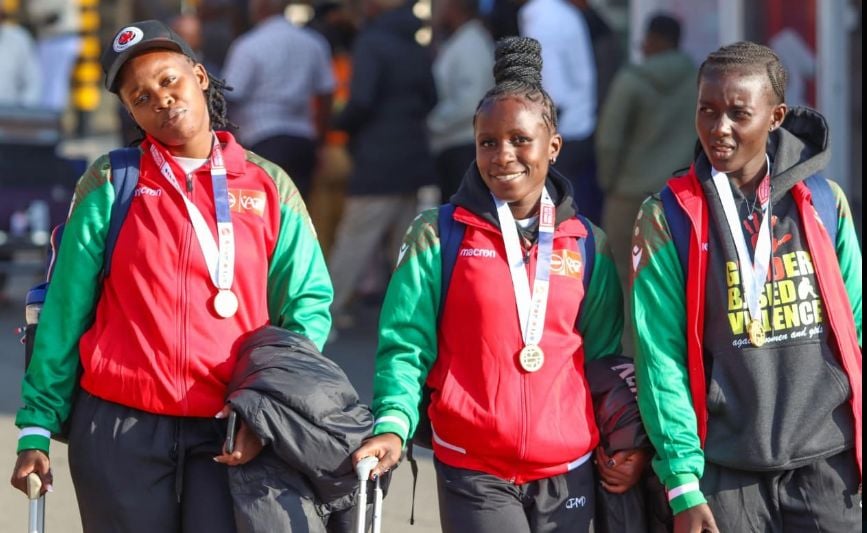 The Kenyan team that represented the country in the Homeless World Cup.
